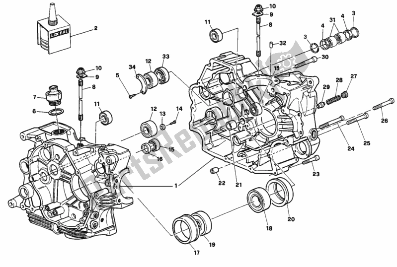 Todas las partes para Cárter Dmm 001275> de Ducati Supersport 750 SS 1992